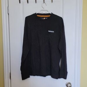 Timberland shirt black long sleeve top tee t-shirt work wear organic cotton new